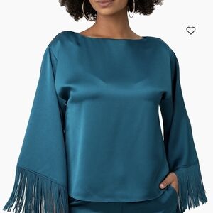 NWT - Trina Turk "Arabella" Fringe Top, Size L